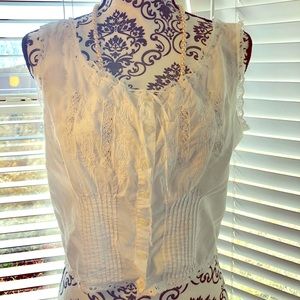 The Limited boho style,sleeveless “peasant blouse”